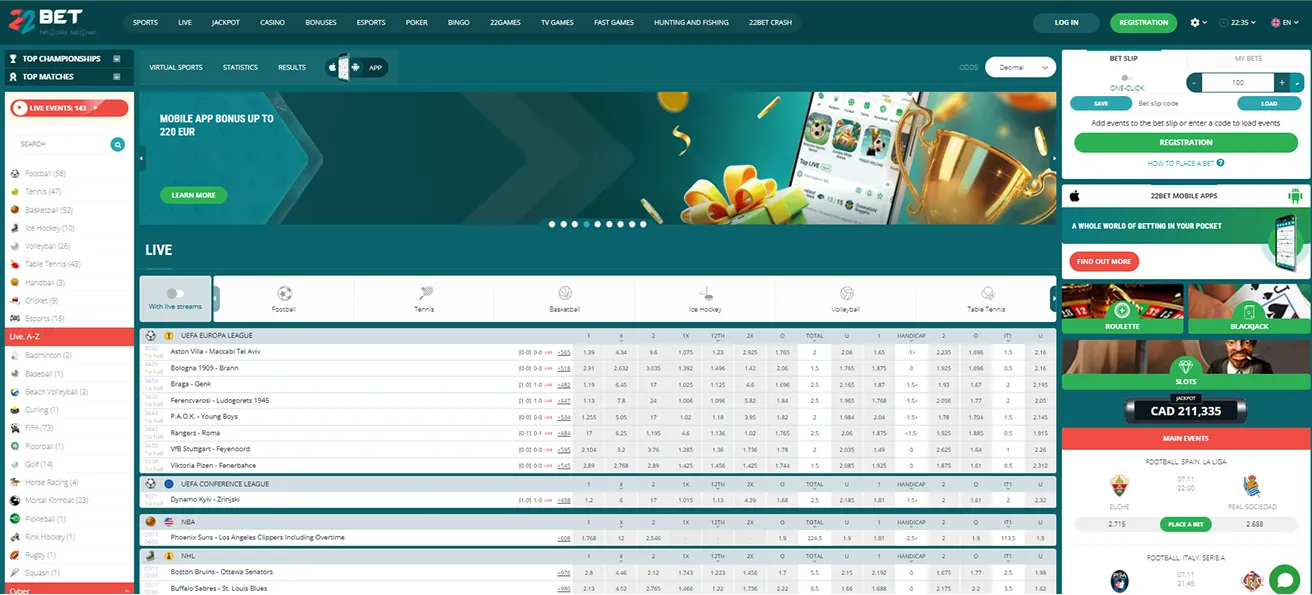 22Bet Sport 22Bet Sport